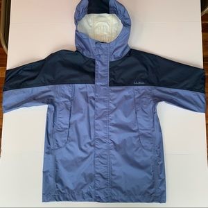L.L. Bean Rain Jacket, 2-tone blue, Youth Large (14-16)